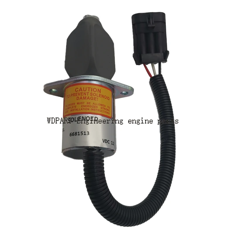 

6681513 6681512 Stop Solenoid 12V 6667993 6667992 7136559 6690563 Fits For Bobcat S185 S175 S160 334 337 341