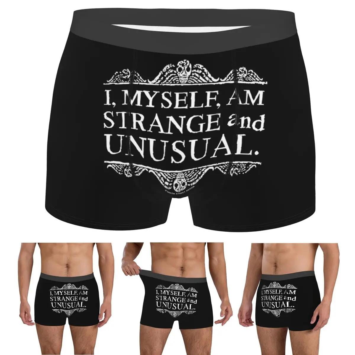 

Boxer Underpants Shorts I, Myself, Am Strange And Unusual. Panties Men Ventilate Underwear for Homme Man Boyfriend Gifts