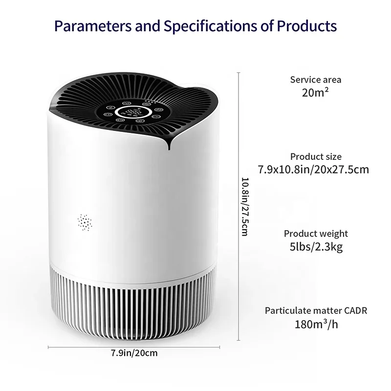 Air Purifier CADR158 24 Years Focus On Air Purifier Manufacturer Household Wifi Smart Home Use Electric Air Purifier Smart HEPA