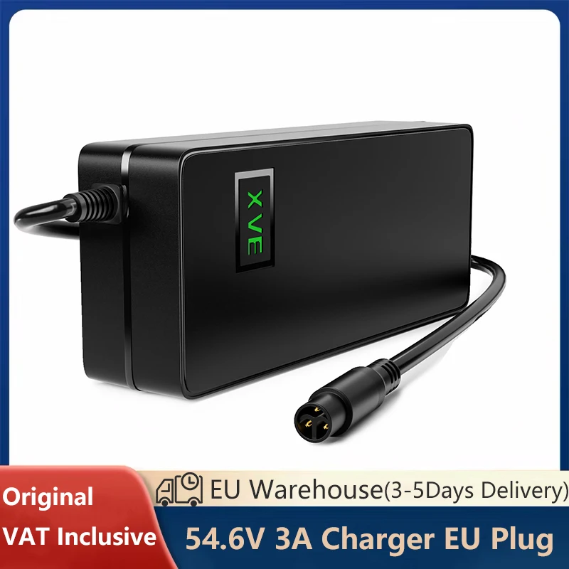 Caricabatterie 54.6V 3A per bici elettriche Super73 RX, R e S2, batteria Li-ion, caricabatterie per bicicletta a 3 pin, disponibile in magazzino PL