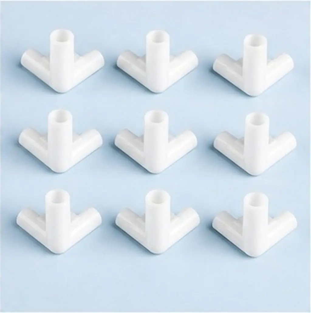 30Pcs Canopy Fittings Kit PP Plastic 3 Way Tent Connector Smooth Edges for Greenhouse Frame Canopy Tent Accessories DIY