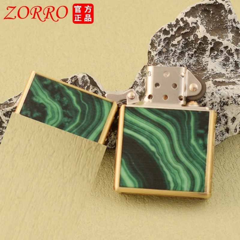ZORRO Luminous Metal Cotton oil Lighter Exquisite Relief Windproof Lighter Retro Creative Cigarette Lighter Men's Gift Wholesale