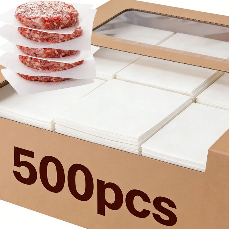 Hamburger Patty Paper Round Wax Paper Sheet Bake Cakes Bake Individual Patties, Greaseproof Paper Cooking Tools Wax Papers