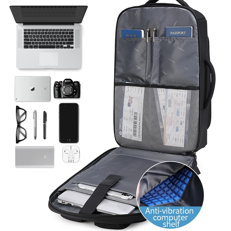 Waterproof Business 17.3 Inch Laptop Backpack With Protective Padded Compartment Outdoor Travel Multi Pocket Notebook Backpack