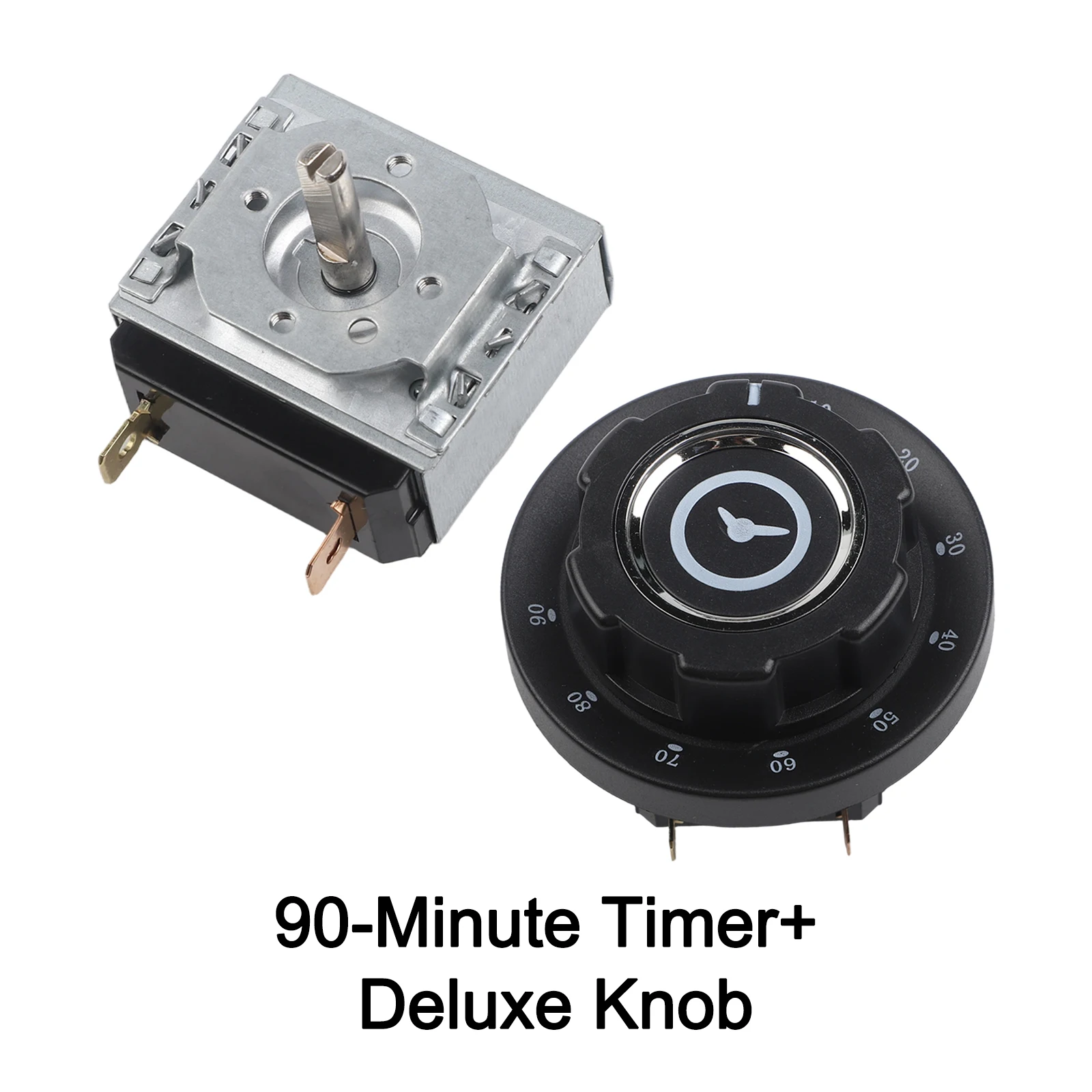 Steamed Rice Cart Timer 60 and 90 Minutes with For Dial Knob and Bell Switch for Audible End Alerts and Reliable Kitchen Timing
