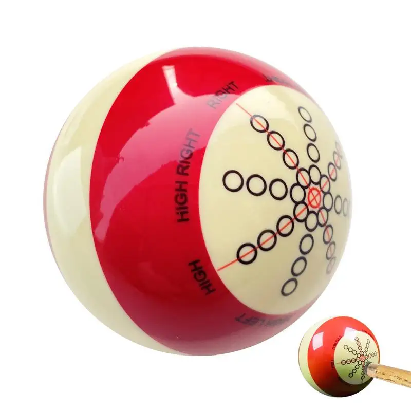 Beginner Billiards Training Ball Red-White Beginner Training Pool Ball White Red Resin Billiards Point Pool training ball