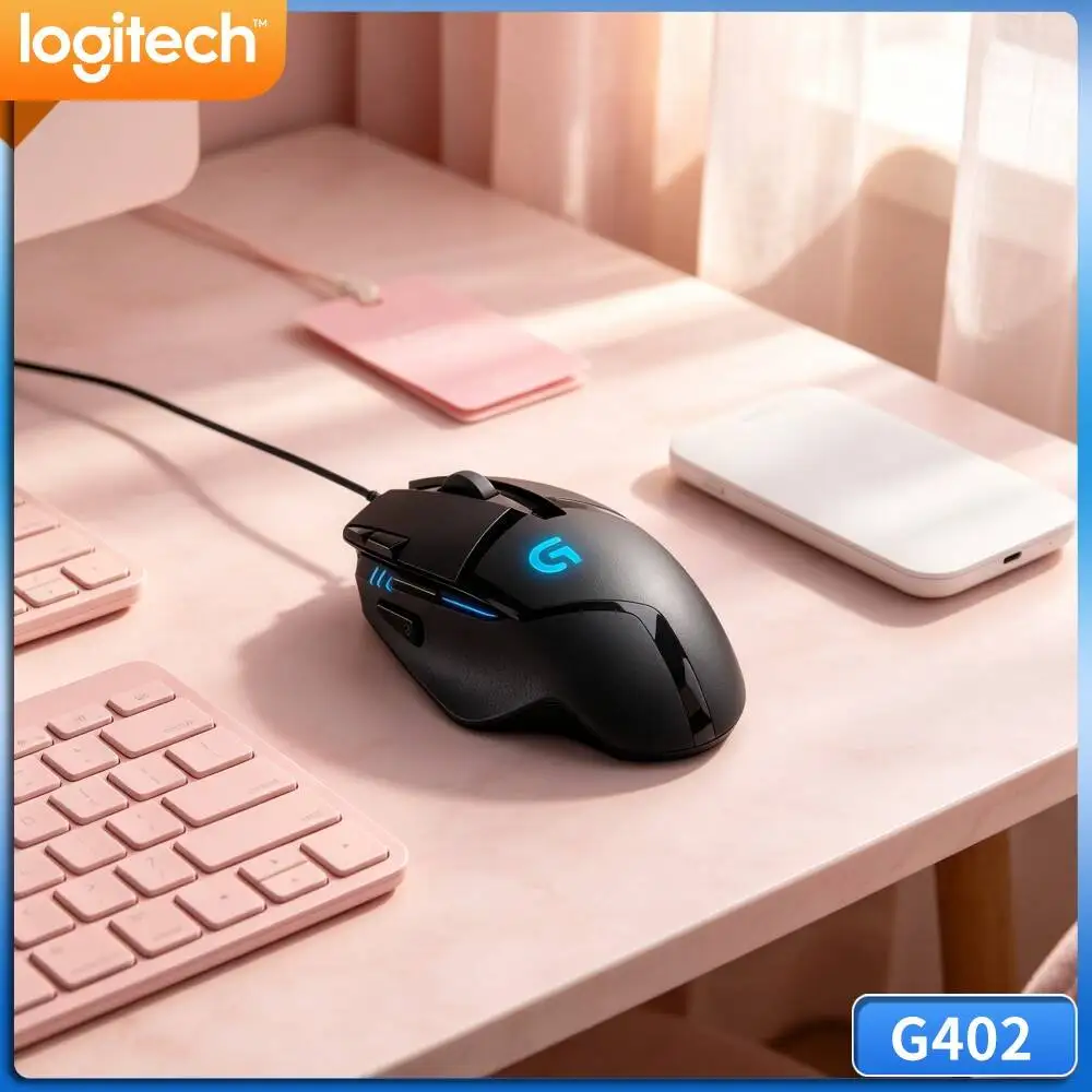 Logitech G402 Wired Gaming Mouse On‑The‑Fly DPI Quick Switch 8 Programmable Buttons For Home Entertainment Setup