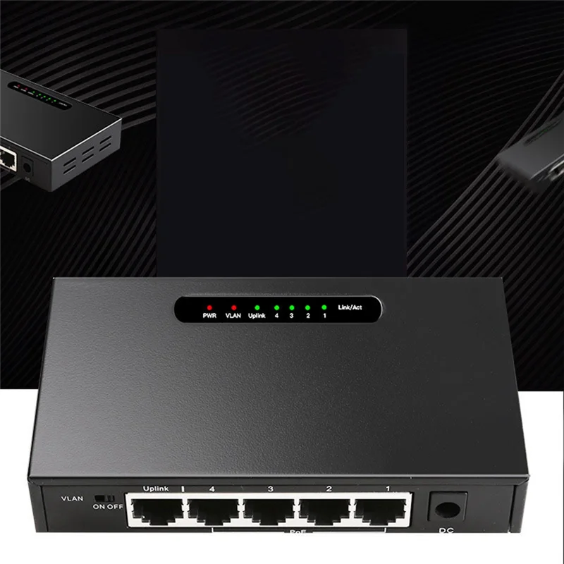 สวิตช์อีเธอร์เน็ต Poe แบบตั้งโต๊ะ RJ45 คุณภาพเยี่ยม