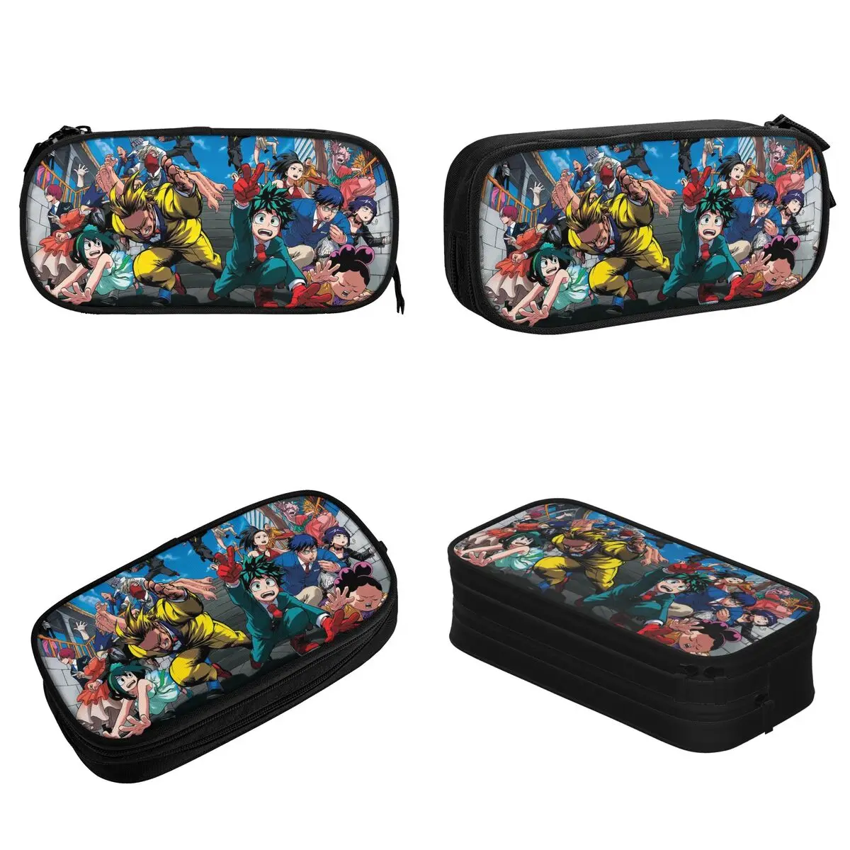 Imagem -02 - Hero Academia Creative Lápis Case Pen Box para o Estudante Grandes Bolsas de Armazenamento Material Escolar Zipper Papelaria my