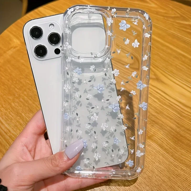 

For iPhone 14 13 11 15 Pro Max 12 Mini XS XR X 8 7 Plus SE 2022 14Pro 13Pro Matte Soft Screen Of Flowers Phone Case