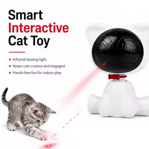 Smart Infrared Laser Toys for Cats 360° Rotating Automatic Sensing Cute Space Cat Toy Rechargea... product image