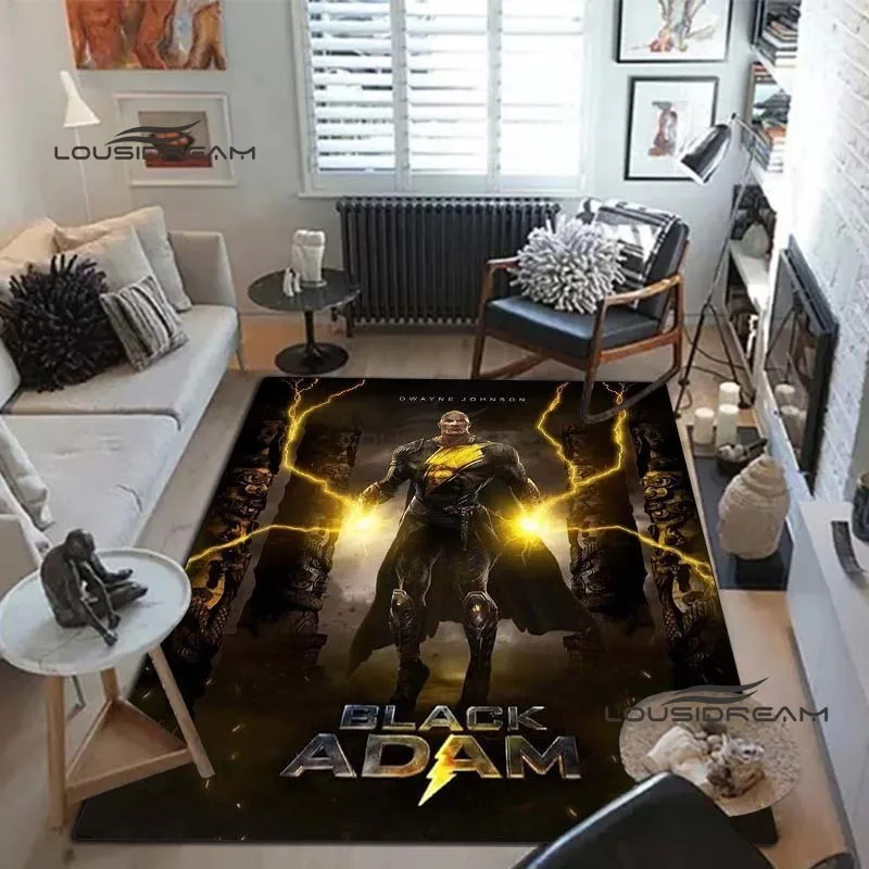 

Black Adam Carpets and Rug Dwayne Johnson Movie Carpet Floor Mat Living Room Bedroom Large Area Soft Carpet Kids Room Rug