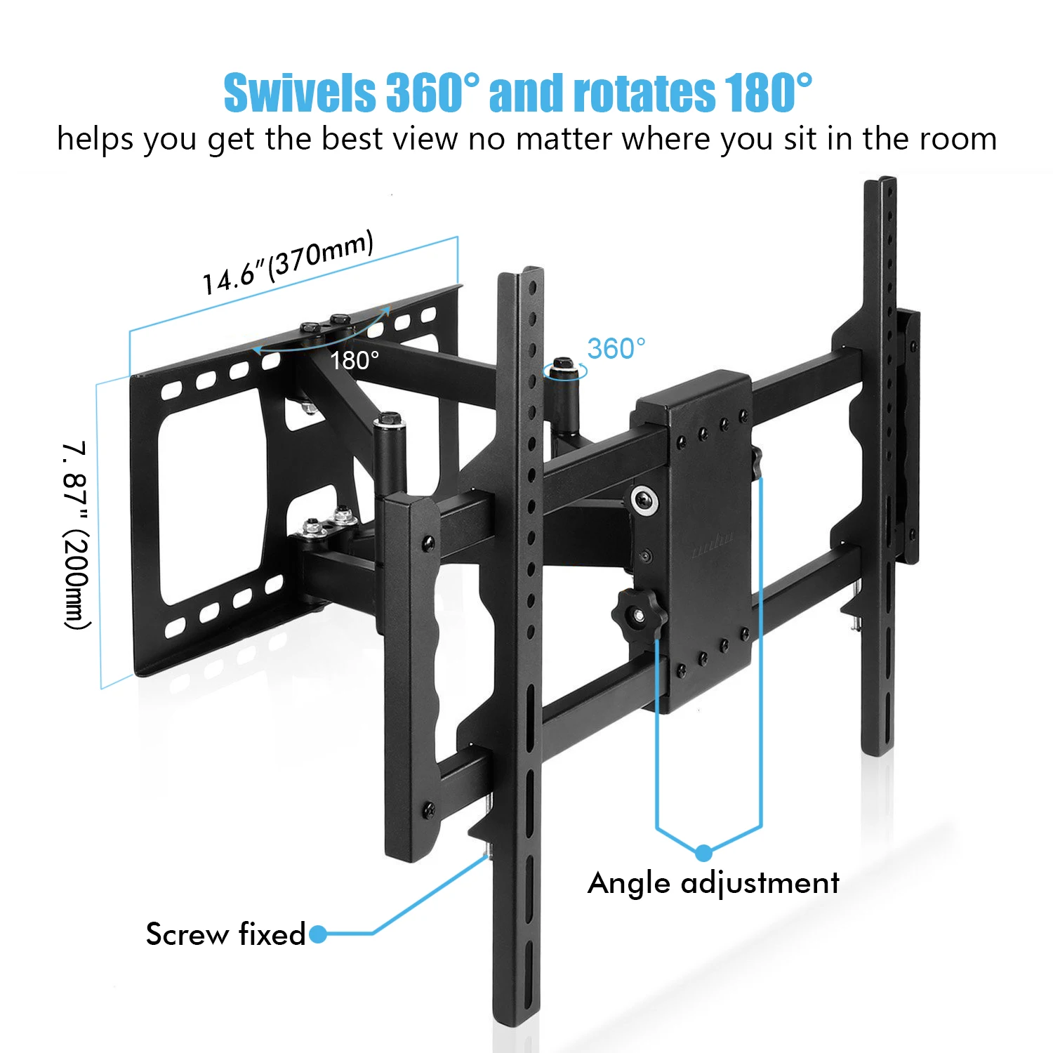 Imagem -03 - Suporte de Parede Full Motion tv Inclinação Giratória tv Mount para 30 85 Led Lcd hd Plasma 4k com Braço Articulado Extensível