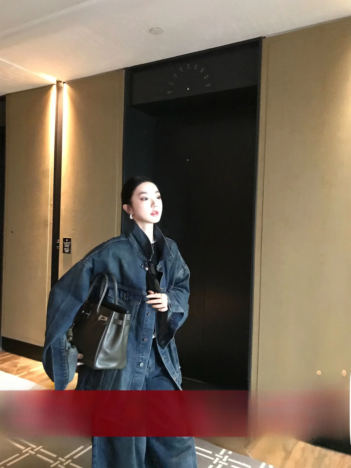 

Loose Casual Women's Denim Jaet Autumn New Sle American Retro Design Sensation Small ence Cotton Polyester Blend