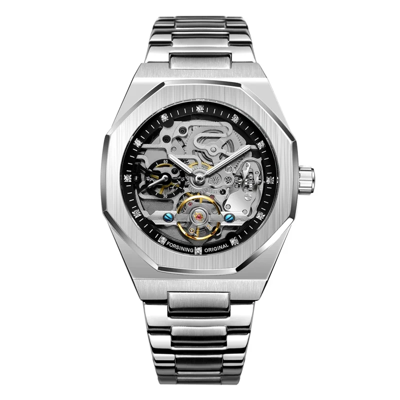 

Forsining 375A Sports Fashion Skeleton Automatic Mechanical Watches Luminous Business Clock Military Watch for Men 2025