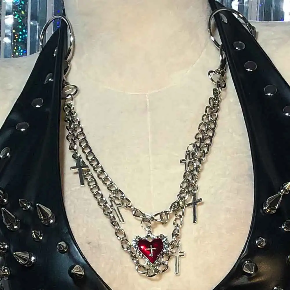 Skull Harajuku Eco Hand Made E-Girls Y2K TOPS Grunge 90s Kawaii Emo Fashion Revival Goth Teen Gothic Tank DIY Punk Rock