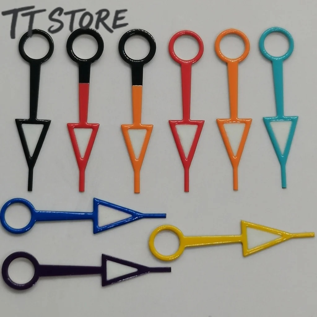 NH34 GMT Zeiger 12,5mm Rot Blau Gelb Schwarz Lila Orange GMT Zeiger Grün Leuchtend Für NH34A 4R34 Uhrwerk Ersatzteile