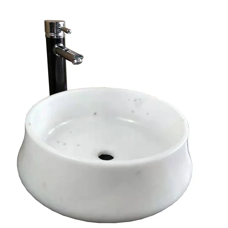 

Crystal white chess piece basin, jade sanitary ware, bathroom basin, bathroom basin.