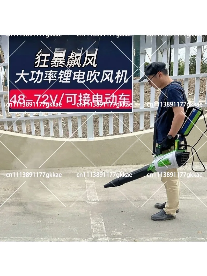 Cordless High Power Hair Dryer for Home Use, Rechargeable Blower with Dust Collector, Leaf Snow Cleaning Tool