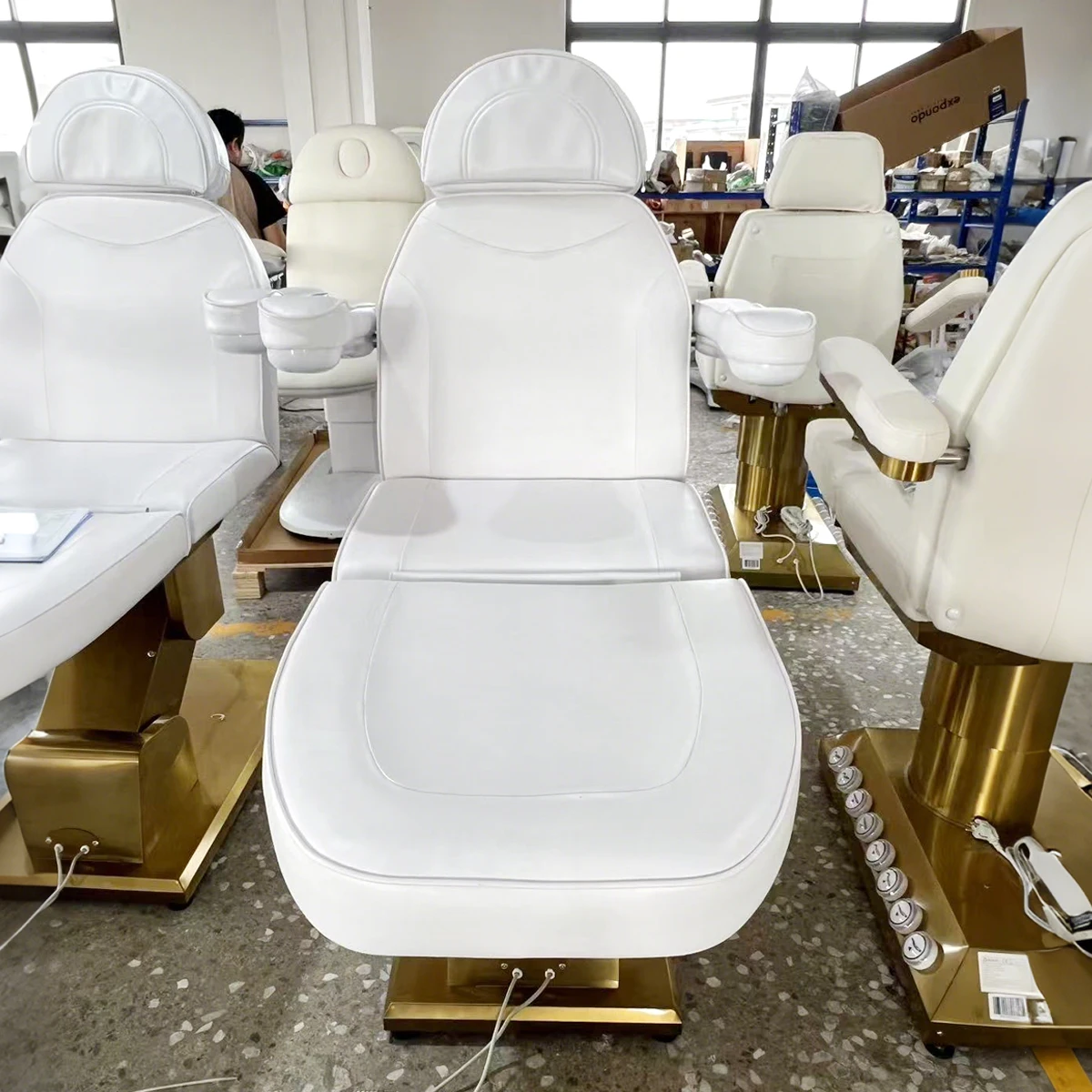 سرير كهربائي متعدد الوظائف للعناية بالجمال، طاولة تدليك للعلاج المائي للوجه، كرسي صالون، سرير رموش، متجر أثاث تجاري #3