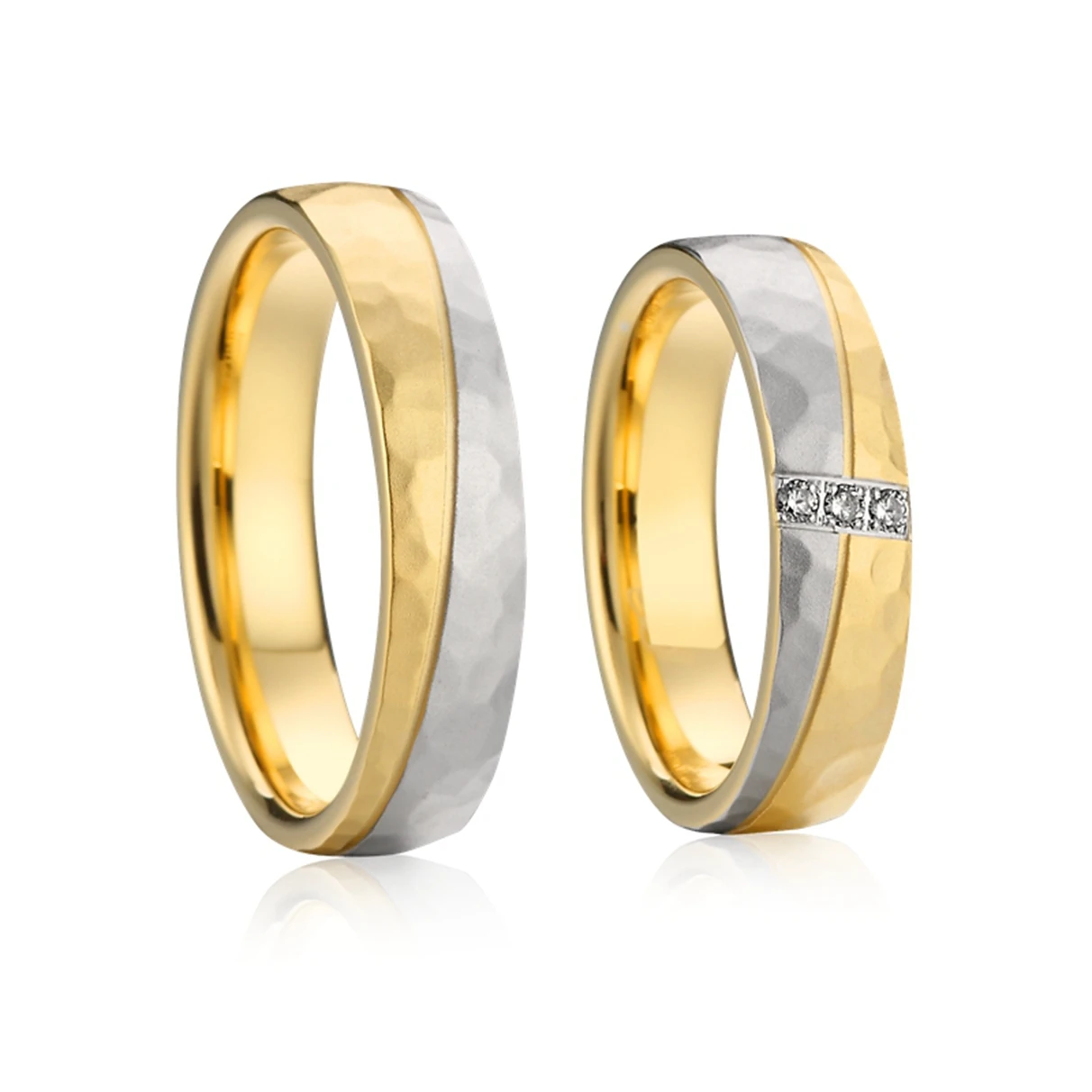 Hammered Titanium Wedding Bands Hypoallergenic Comfort Fit Couple matching Rings accessories Limited edition love gifts