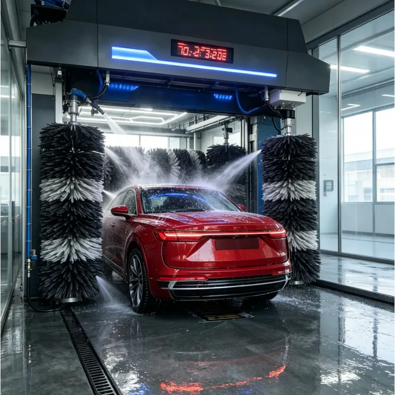 Complete Automatic Car Wash Station Kit: 360° Touchless Washer + 5.5KW Dryer Blower Commercial Use for Car Wash Business Startup