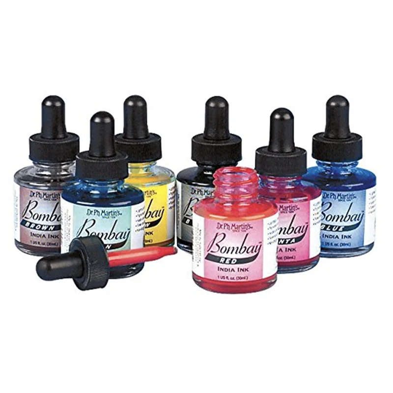 Dr. Martin ink Bombay color Indian ink waterproof anti-blocking tick line color ink fountain  pen ink 30ml