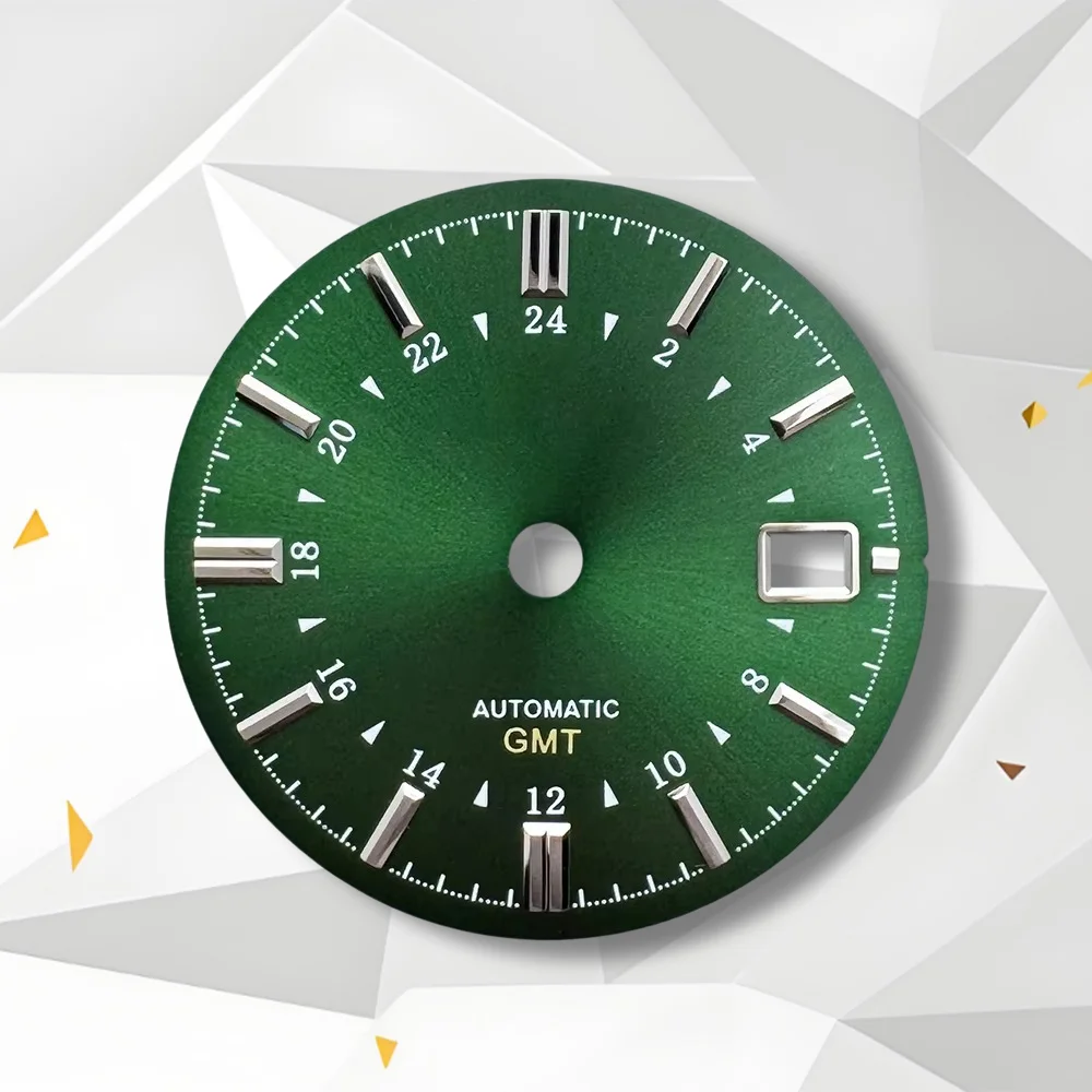 Latest styles 31mm S/G S Logo Dial GMT Dial Fit NH35/NH36/4R/7S Movement Applied Index Riveted Watch Modification Accessories