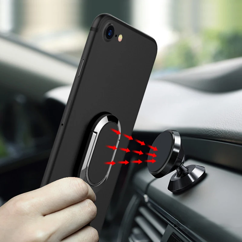 Magnetic Car Stand Holder Case For Motorola Moto E13 E20 E22 E30 E32 E40 E6 E7 Power Cover Car Mount Rotating Bracket