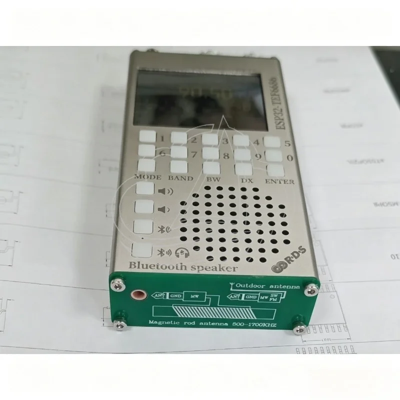 High Sensitivity Multifunction Bluetooth FM Radio Upgrade Receiver TEF6686 Portable Stereo Tuning Speaker Audio Player