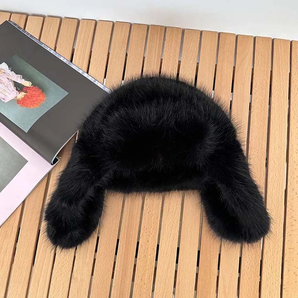 بلون الرجال النساء الطيار قبعة دفئا مكافحة البرد فو الفراء الطيار قبعة لينة يندبروف سدادات حماية الأذن قبعة في الهواء الطلق