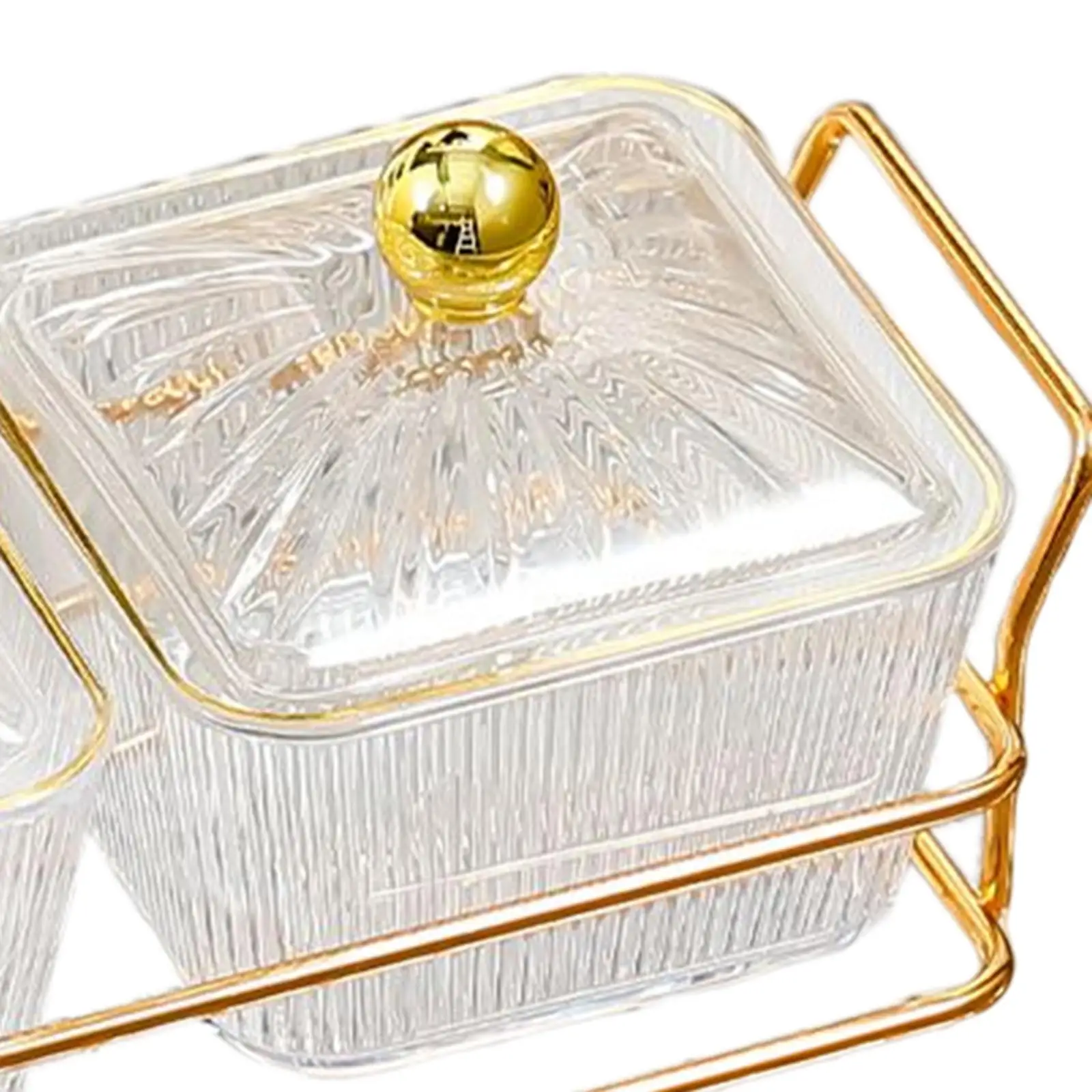Creative Divided Serving Platter with Lid Appetizer Serving Tray Snack Dishes Food Storage Box Nuts Tray for Nuts Fruits - view 6