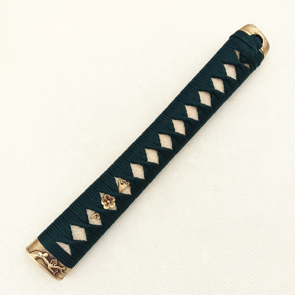 Unique 26cm Tsuka Handle Hilt Brass Tsuba Handguard Guard Brass Habaki Seppa Japanese Real Japan Samurai Katana Sword FIttings