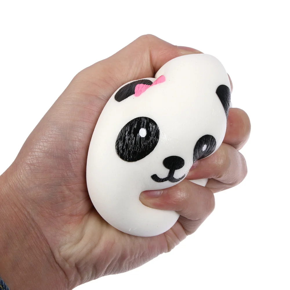 4cm/7cm/10cm Squishy Chinese Panda Bun Stress Reliever Ball Slow Rising Decompression Toys PU Key Chains Keychain Kids Gift