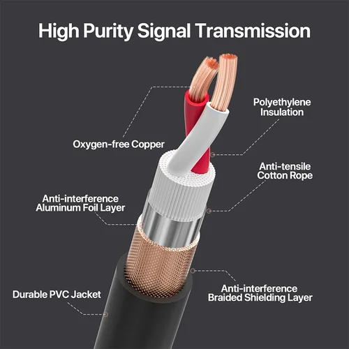 Imagen 2 del producto Cable de audio de 15M Cable de audio XLR de 3 pines Cable de extensión de amplificador macho a hembra, adecuado para micrófono mezclador tarjeta de sonido altavoz