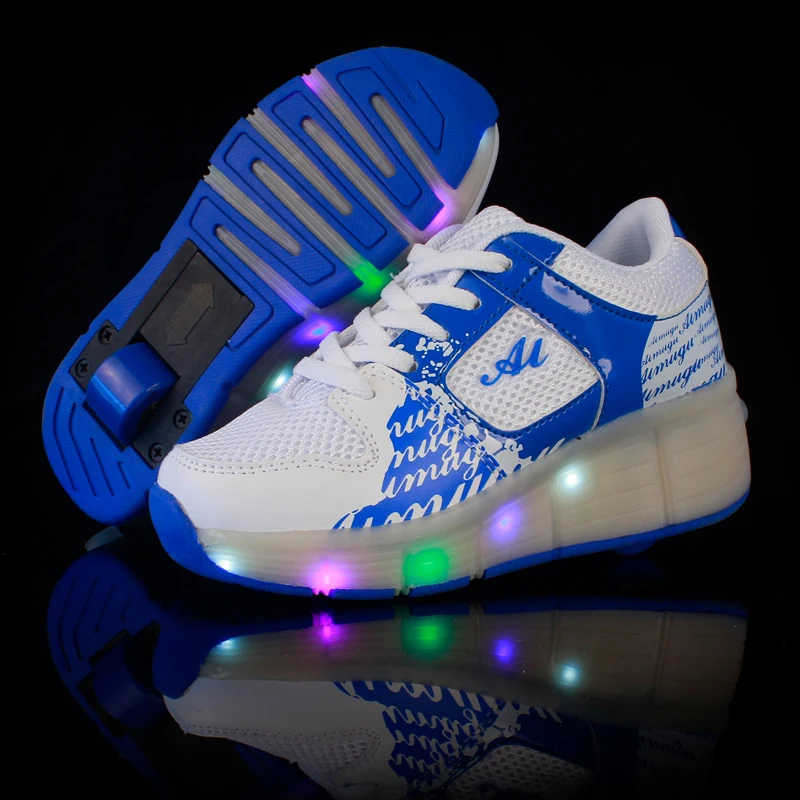 One Wheels Luminous Sneakers Led Light Roller Skate Shoes for Children Kids Led Shoes Boys Girls Shoes Light Up With wheels Shoe