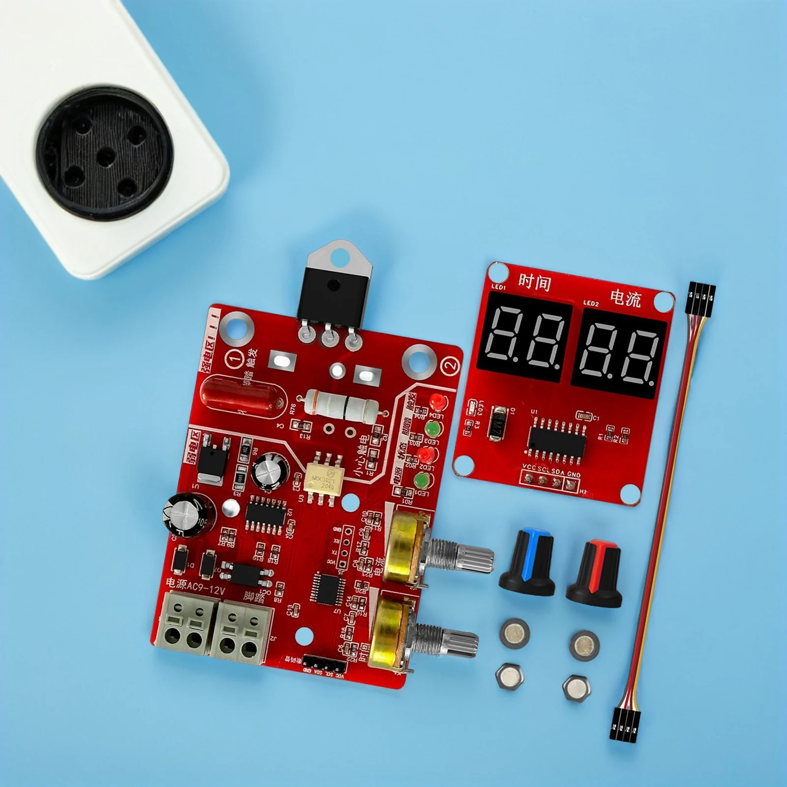 

Spot Welder Control Board 40A Time Current Adjustable Digital Display Diy Pcb Circuit Board For Spot Welding Machine
