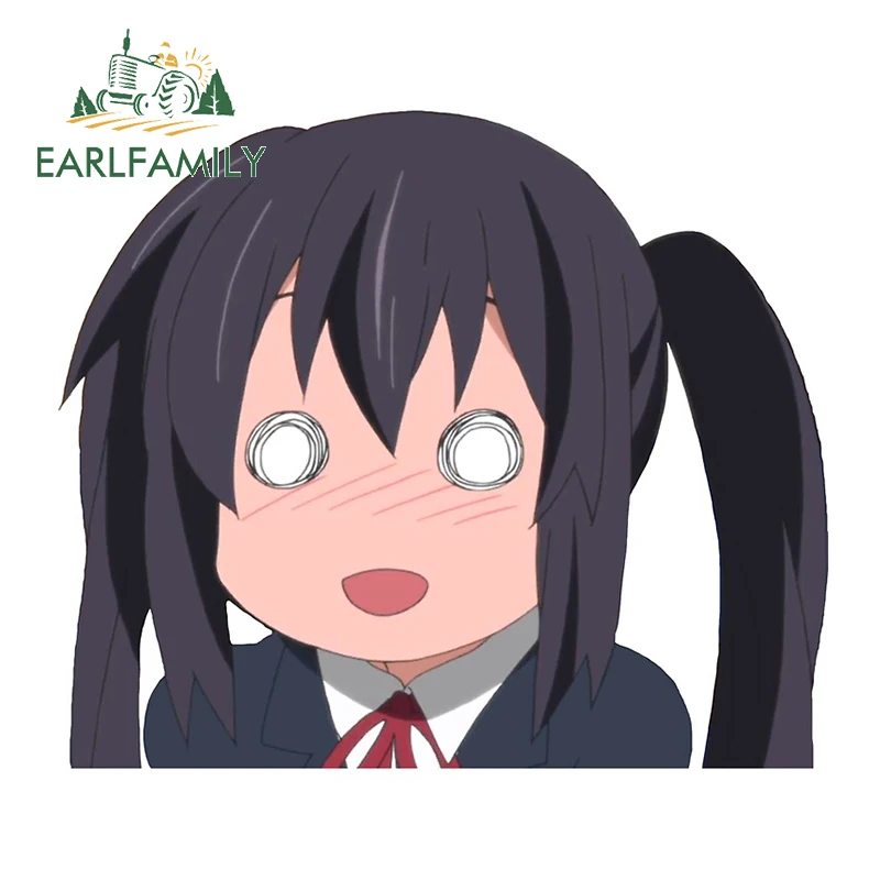 EARLFAMILY 13cm x 11.4cm Decal for Azusa Shocked Anime Vinyl Car Stickers Surfboard Air Conditioner Sunscreen Car Door Protector