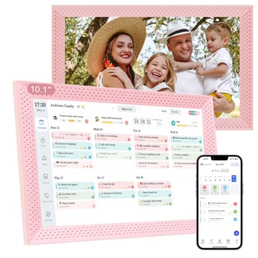 

Digital Calendar 10.1 inch, Electronic Calendar for Family Sharing Schedule Interactive Smart Calendars Touch Screen To Do Task