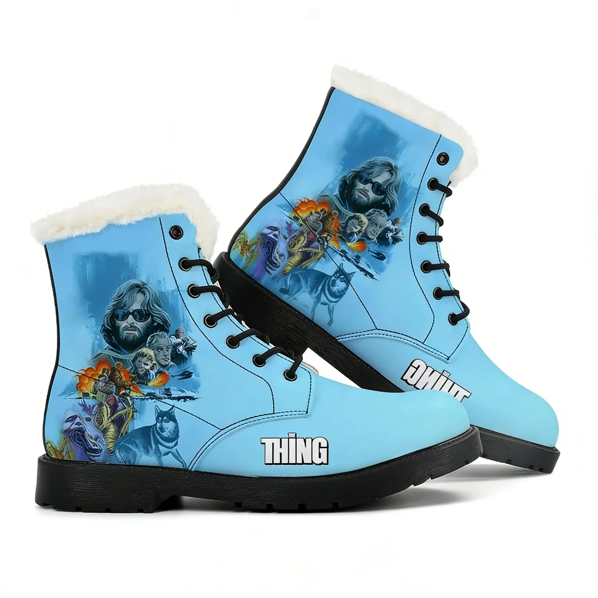 The Thing Plush Boot Men Women Teenager Casual Shoe Outdoor Warm Boot High Quality Personalized Fashion Pattern Customize Shoes