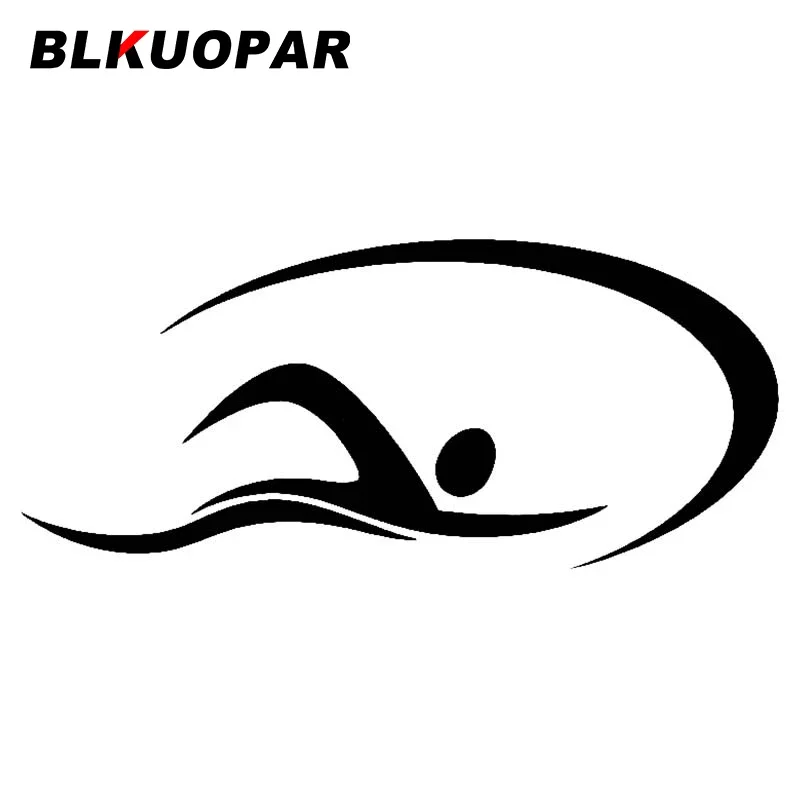 BLKUOPAR Swimming Car Stickers Creative Motorcycle Scratch-Proof Decals JDM Accessories Trunk Skateboard Waterproof DIY Goods