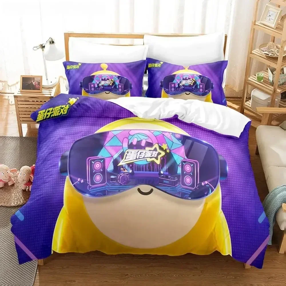 

3D Home Textiles Eggy Party Printed Bed Set Duvet Cover Pillowcase Bedding Set Bed Linen Sheet Quilt Cover Full Queen King Size