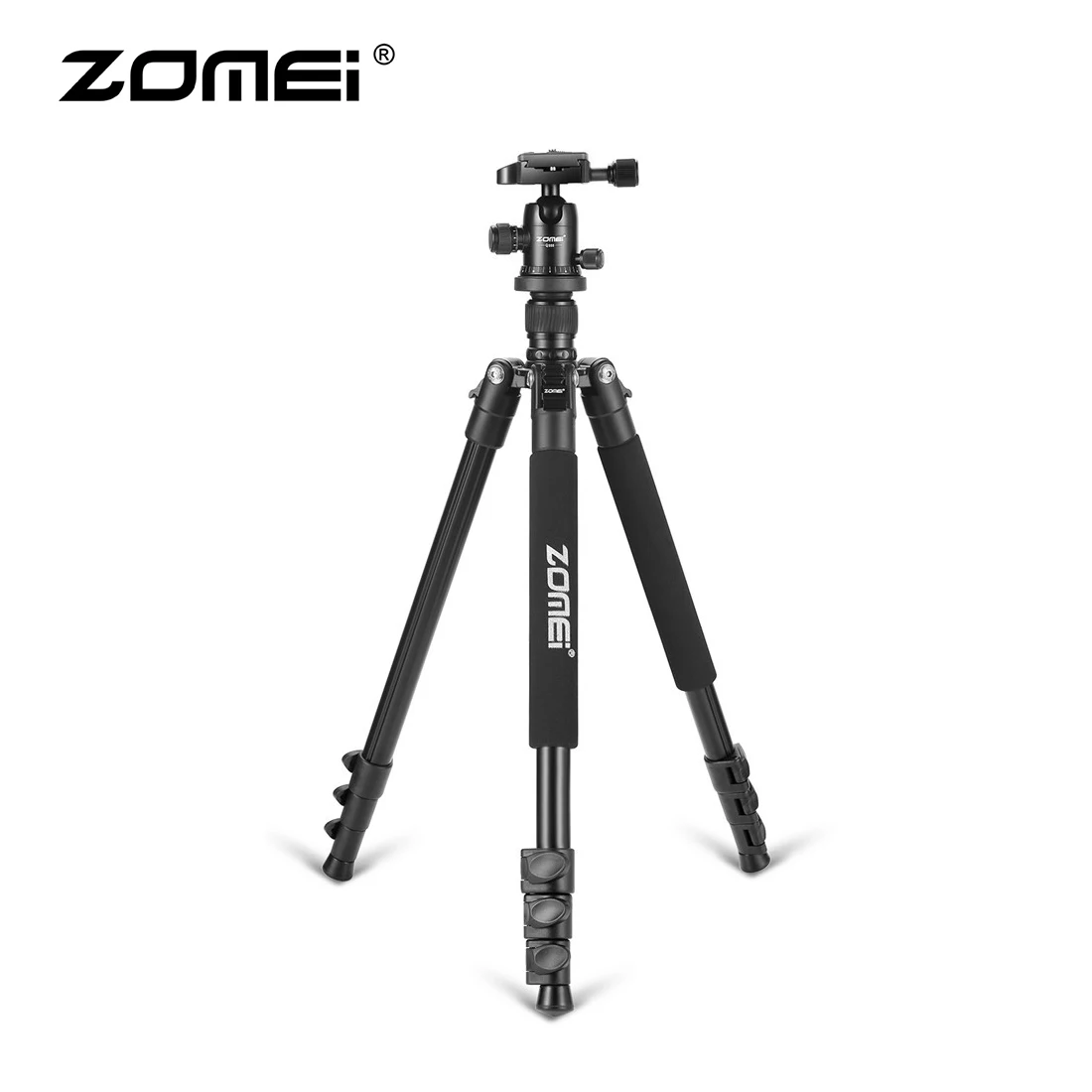 Портативный видеотрипод ZOMEI Q555 с функцией 360° °   Панорамная шаровая головка для зеркальных и беззеркальных камер, смартфонов, съемки и прямых трансляций.