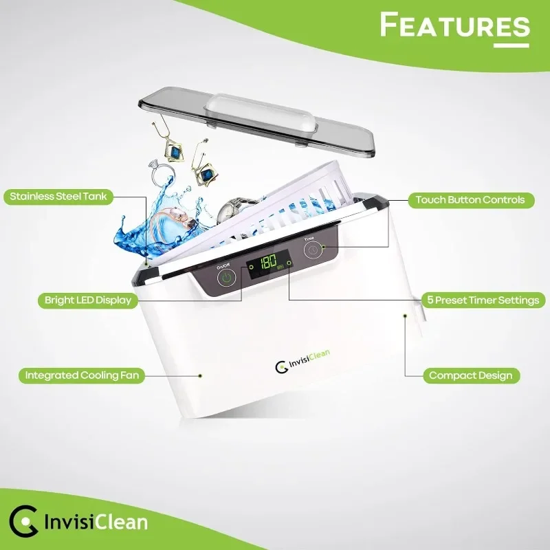 Ultrasonic Jewelry Cleaner for Silver, Gold, Diamond Ring, Earrings, Necklaces | Professional Ultrasonic