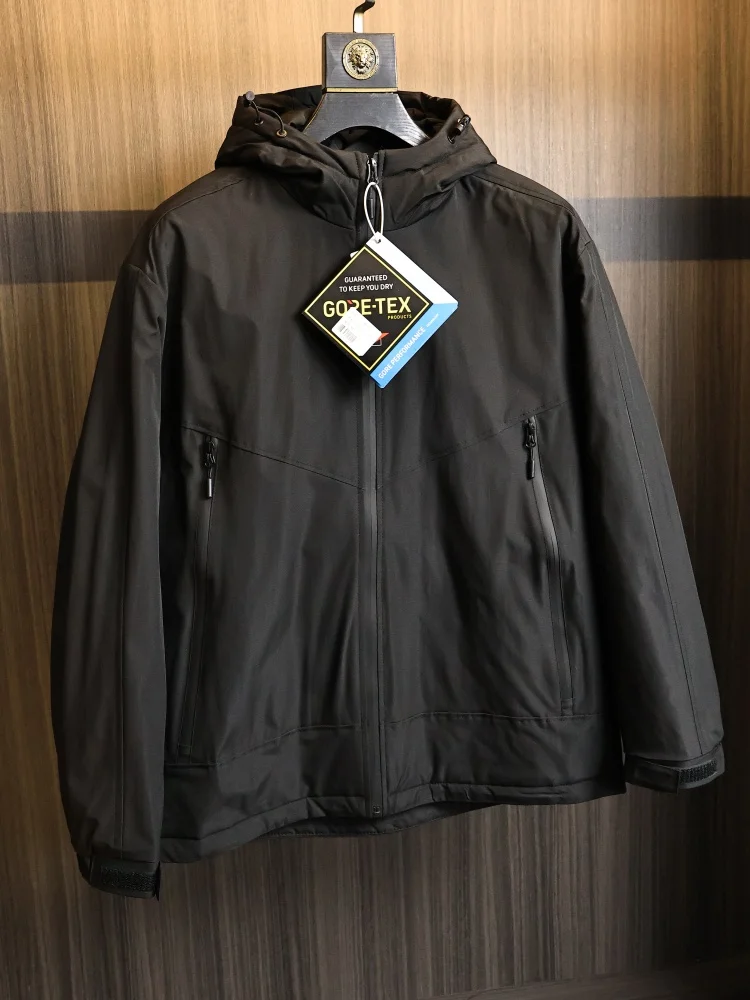 

Мужская уличная ветрозащитная куртка с капюшоном, утепленная хлопковым наполнителем, на молнии, с воротником-стойкой, модная, городская, повседневная