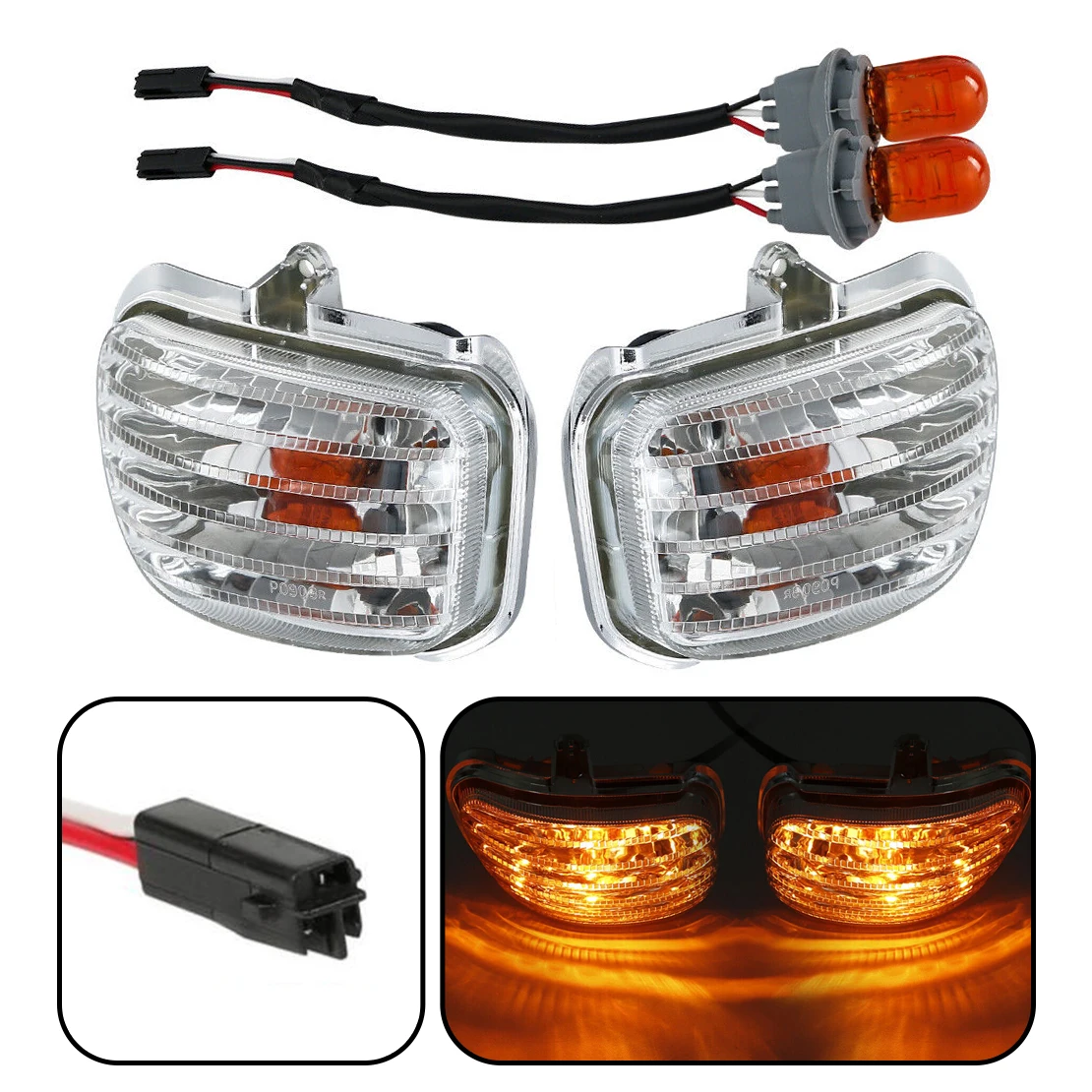 

1 Pair Clear Lens Front Turn Signal Light Fit for Honda Goldwing GL1800 F6B 2013 2014 2015 2016 2017