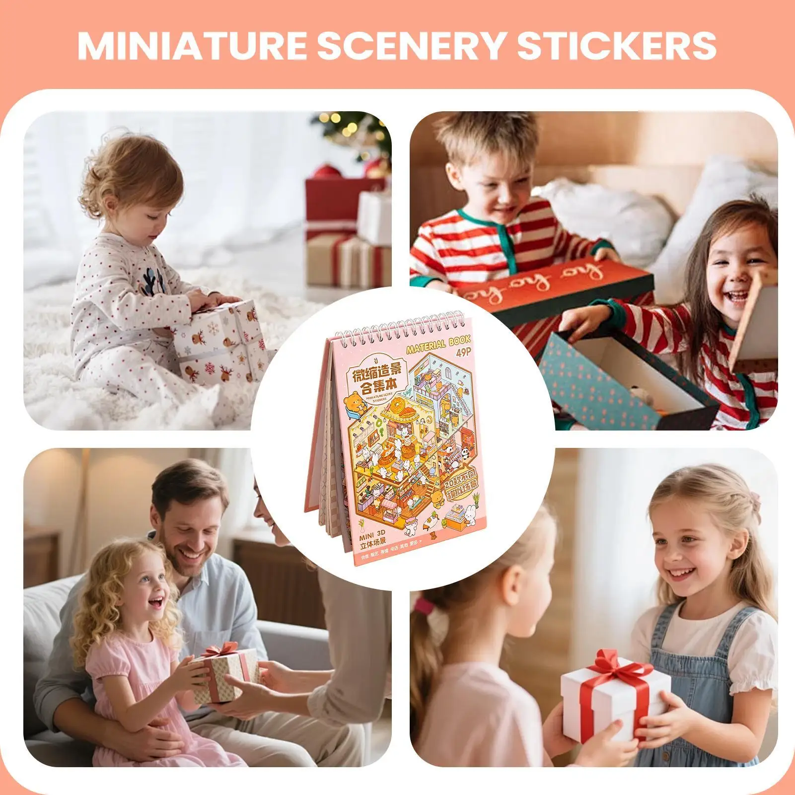 Sticker Scenes Miniature Aesthetic Decal Toys Scene Sticker For Travel Camping School Classroom Crafts Crafting Journaling