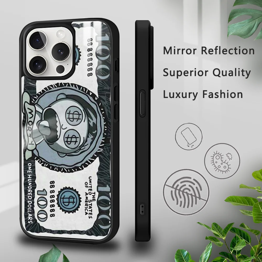 Cartoon Luxury Dollar M-Mono-polyS Phone Case For iPhone 16 15 14 13 12 11 Pro Xs Max Mini Plus Celulares Hard Funda