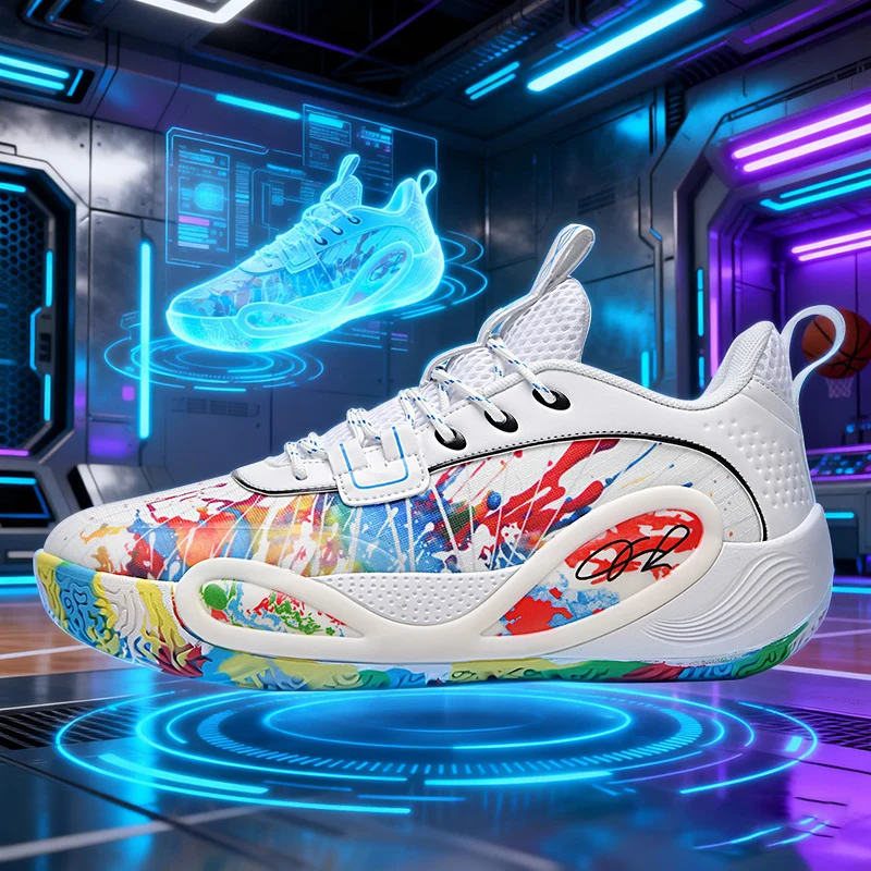 

Новые низкие баскетбольные кроссовки для мальчиков средней школы | Амортизирующие износостойкие кроссовки для соревнований с эффектом отскока и звуком (шипами)