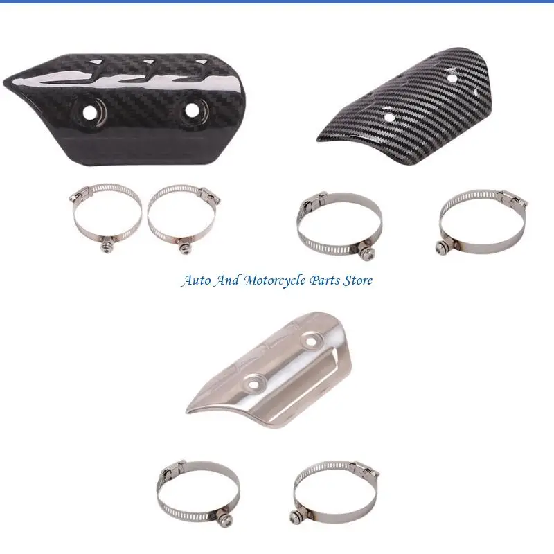 P9FD Motorrad-Auspuff-Schalldämpfer-Schutz, Escape-Hitzeschild-Abdeckung, schützt vor Verbrühungen, Motorrad-Modifikation – Detail 4